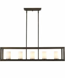 Discount 😉 Golden Lighting Smyth 5 Light Linear Pendant American Farmhouse ⌛ 39 Golden Lighting Smyth 5 Light Linear Pendant American Farmhouse