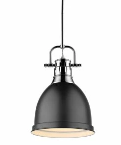 Golden Lighting American Farmhouse Duncan Small Pendant With Rod