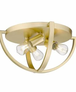 Golden Lighting American Farmhouse Colson Flush Mount - 15"