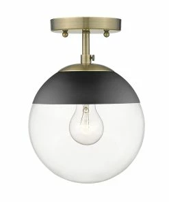 Golden Lighting Dixon Semi-Flush American Farmhouse