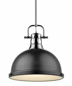 Hot Sale ๐คฉ Golden Lighting Duncan 1 Light Pendant With Rod American Farmhouse ๐ 76 Golden Lighting Duncan 1 Light Pendant With Rod American Farmhouse