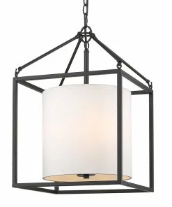 Golden Lighting American Farmhouse Manhattan 3 Light Pendant