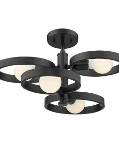 Buy ๐ Golden Lighting Sloane 4 Light Semi-Flush American Farmhouse ๐คฉ 8 Golden Lighting Sloane 4 Light Semi-Flush American Farmhouse