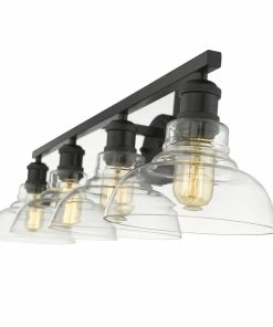 Golden Lighting Carver 4 Light Bath Vanity American Farmhouse