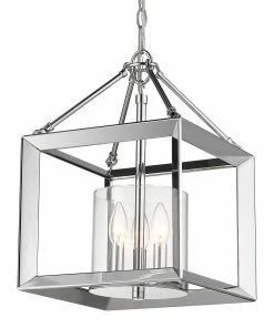 Golden Lighting Smyth Mini Chandelier (Chrome & Clear Glass)