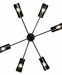 Golden Lighting Newton 6 Light Semi-Flush American Farmhouse