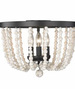 Golden Lighting Tabitha Flush Mount American Farmhouse