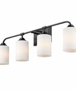 Golden Lighting Ormond 4 Light Bath Vanity American Farmhouse