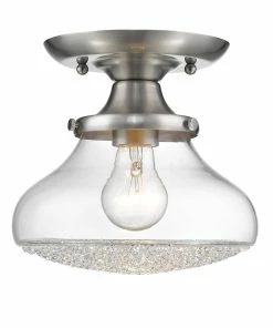 Golden Lighting Asha Semi-Flush - Small Glass American Farmhouse