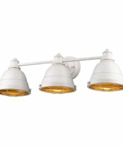 Golden Lighting Bartlett 3 Light Bath Vanity American Farmhouse