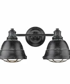 Golden Lighting Bartlett 2 Light Bath Vanity American Farmhouse