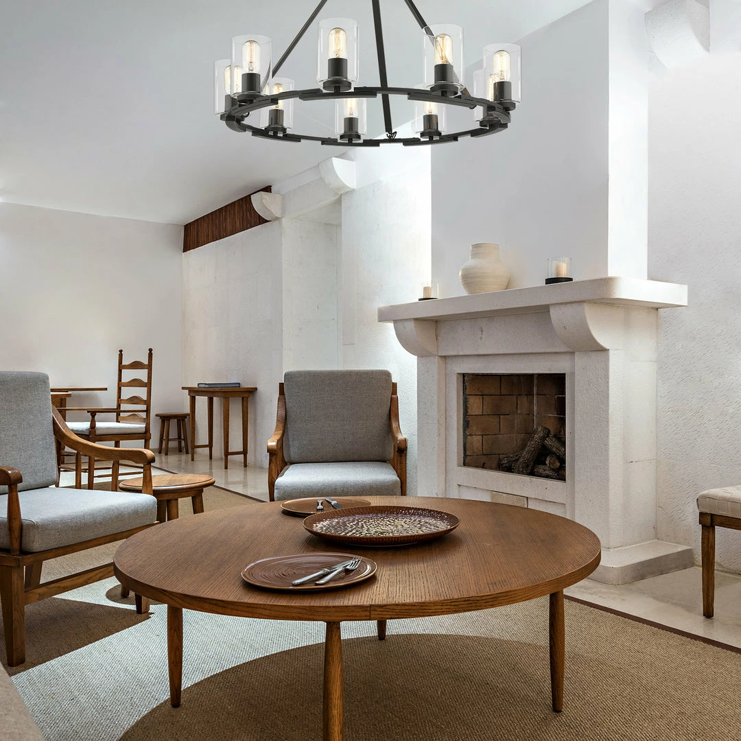 Discount 🛒 Golden Lighting Monroe 9 Light Chandelier American Farmhouse ❤️ 7 Golden Lighting Monroe 9 Light Chandelier American Farmhouse