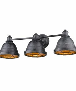 Golden Lighting Bartlett 3 Light Bath Vanity American Farmhouse