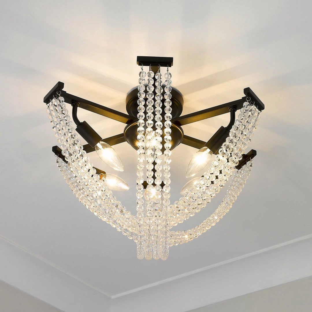 Cheapest ๐ Golden Lighting American Farmhouse Samba 6 Light Semi-Flush - Closeout ๐ 9 Golden Lighting American Farmhouse Samba 6 Light Semi-Flush - Closeout