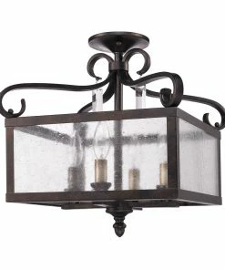 Golden Lighting Valencia Semi-Flush (Convertible) American Farmhouse