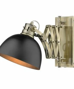 Golden Lighting American Farmhouse Hawthorn 1 Light Articulating Wall Sconce