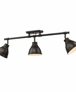 Outlet 😍 Golden Lighting American Farmhouse Duncan Semi-Flush - Track Light ⌛ 22 Golden Lighting American Farmhouse Duncan Semi-Flush - Track Light