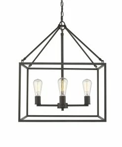 Golden Lighting American Farmhouse Wesson 4-Light Chandelier