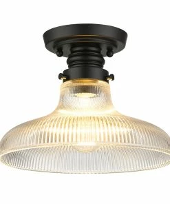 Golden Lighting American Farmhouse Clary Flush Mount