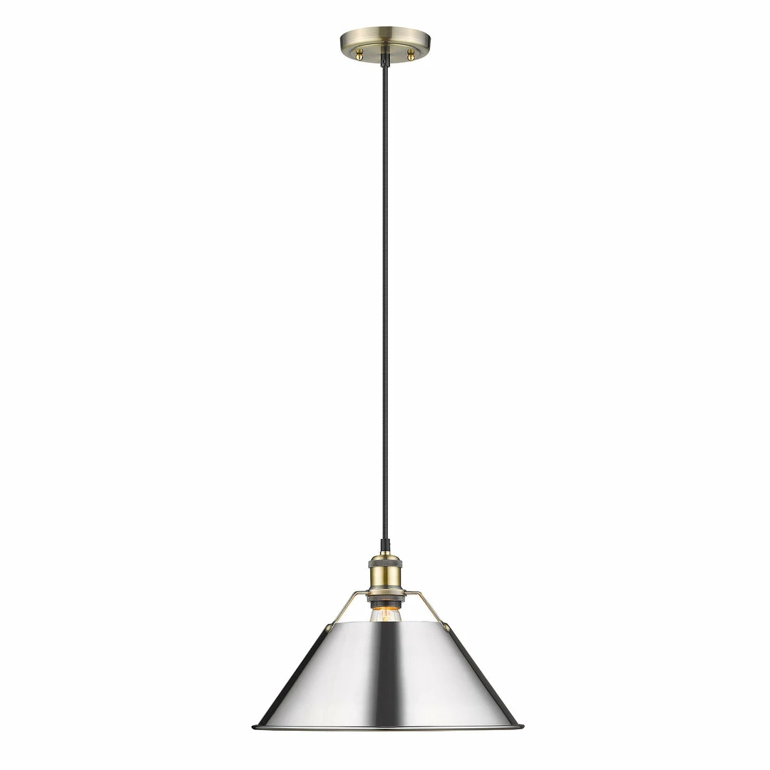 Best Pirce ๐ Golden Lighting Orwell Large Pendant - 14" - Closeout ๐ 3 Golden Lighting Orwell Large Pendant - 14" - Closeout