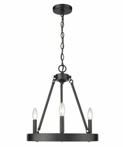 Golden Lighting Alastair 3 Light Chandelier American Farmhouse