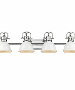 Golden Lighting Duncan 4 Light Bath Vanity American Farmhouse