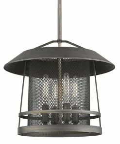 Golden Lighting American Farmhouse Parsons 4 Light Pendant - Closeout