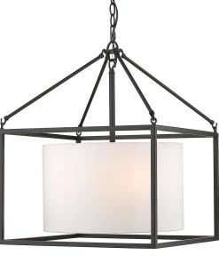 Golden Lighting American Farmhouse Manhattan 5 Light Chandelier