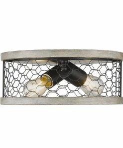 Golden Lighting American Farmhouse Bailey Flush Mount - 11"