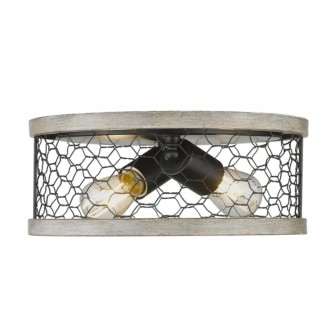 Discount ✨ Golden Lighting American Farmhouse Bailey Flush Mount - 11" 🎉 4 Golden Lighting American Farmhouse Bailey Flush Mount - 11"