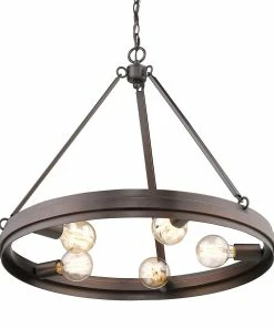 Golden Lighting American Farmhouse Drew Chandelier