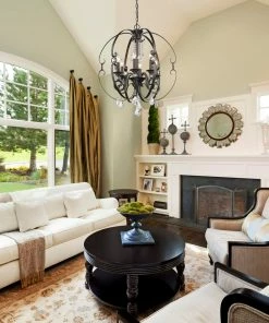 Golden Lighting American Farmhouse Ella 6 Light Chandelier