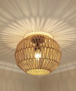 Golden Lighting Florence Flush Mount American Farmhouse