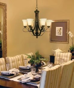 New ๐ Golden Lighting American Farmhouse Torbellino 6 Light Chandelier โจ 7 Golden Lighting American Farmhouse Torbellino 6 Light Chandelier