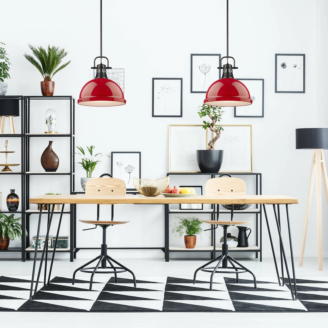 Hot Sale ๐คฉ Golden Lighting Duncan 1 Light Pendant With Rod American Farmhouse ๐ 33 Golden Lighting Duncan 1 Light Pendant With Rod American Farmhouse