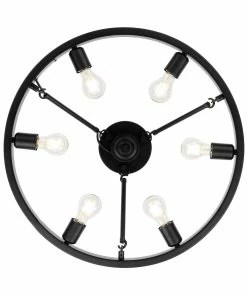 Golden Lighting American Farmhouse Castile 6 Light Semi-Flush