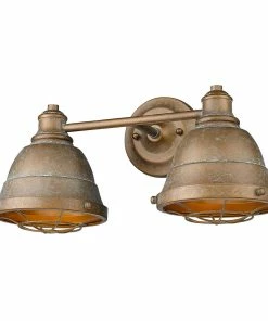 New ๐ Golden Lighting Bartlett 2 Light Bath Vanity American Farmhouse ๐ 10 Golden Lighting Bartlett 2 Light Bath Vanity American Farmhouse