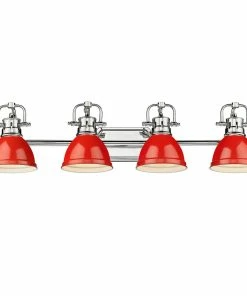 Golden Lighting Duncan 4 Light Bath Vanity American Farmhouse