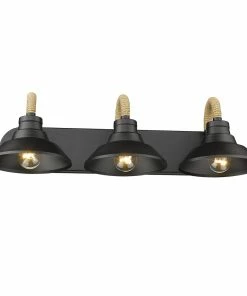 Golden Lighting Journey 3 Light Bath Vanity American Farmhouse