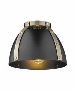 Golden Lighting Aldrich Flush Mount American Farmhouse