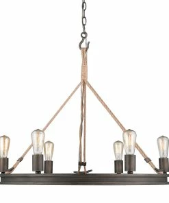 Golden Lighting American Farmhouse Chatham 6 Light Chandelier