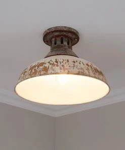 Golden Lighting Kinsley Semi-Flush American Farmhouse