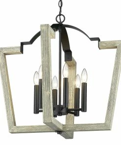 Golden Lighting Regan 6 Light Chandelier - Closeout American Farmhouse