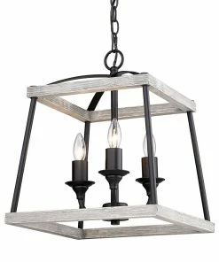 Golden Lighting American Farmhouse Teagan 3 Light Pendant