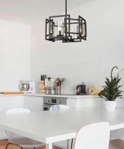 Golden Lighting American Farmhouse Marco 4 Light Pendant