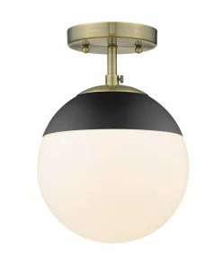 Golden Lighting Dixon Semi-Flush American Farmhouse