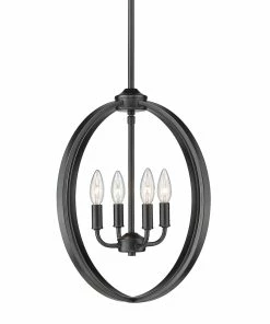 Golden Lighting American Farmhouse Colson 4 Light Chandelier