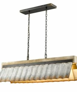 Golden Lighting American Farmhouse Waylon Linear Pendant