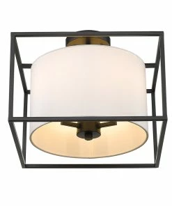 Golden Lighting American Farmhouse Manhattan Semi-Flush