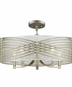 Golden Lighting Transitional Looks Zara 5 Light Semi-Flush